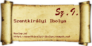 Szentkirályi Ibolya névjegykártya